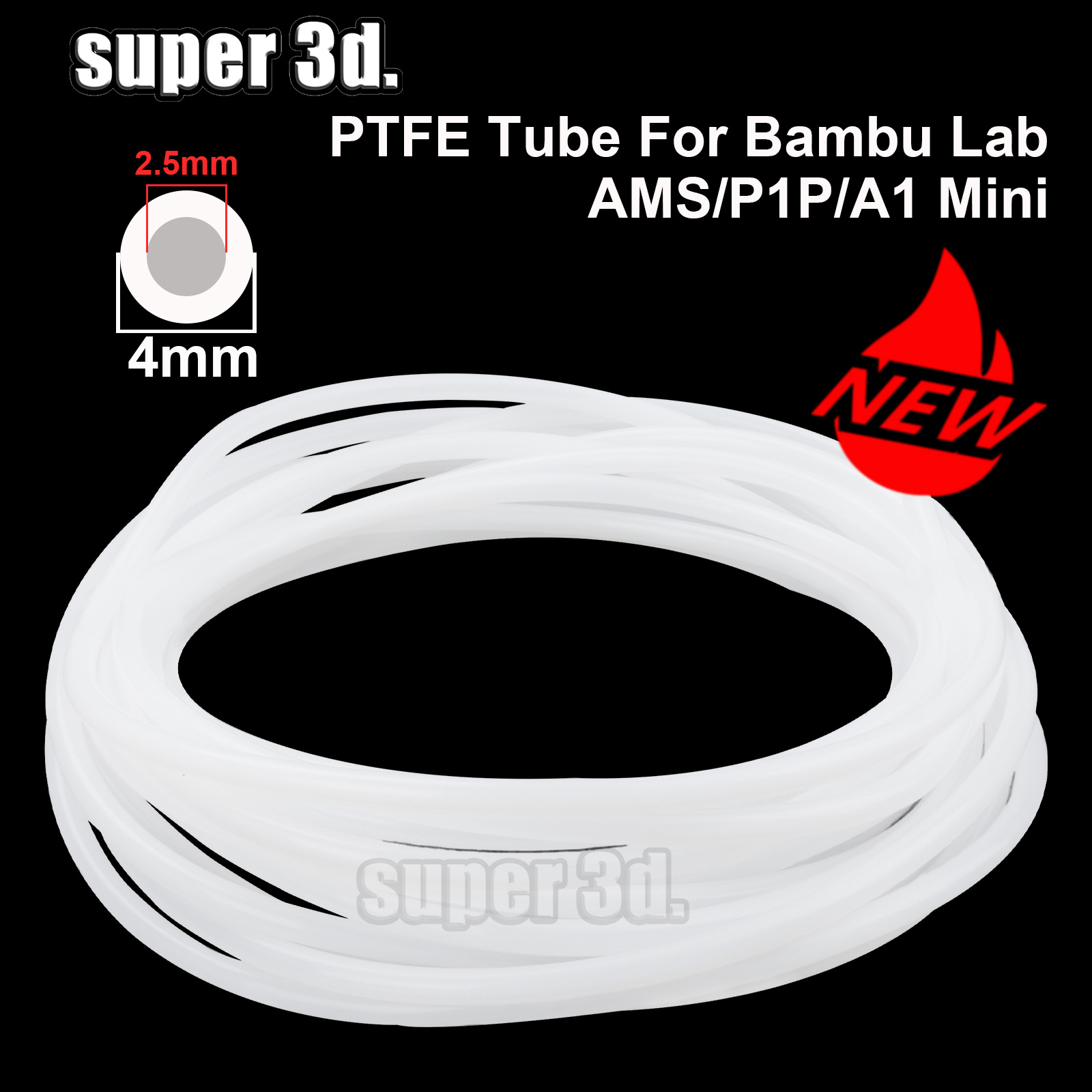 Ptfe Tape Thread - PTFE Tüp 3D Yazıcı 2.5mm 4mm